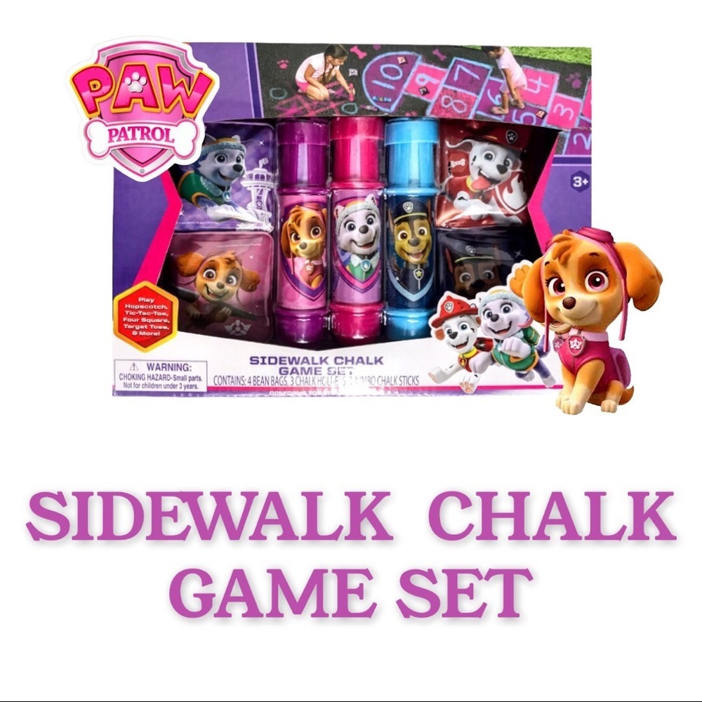 Nickelodeon Paw Patrol Sidewalk Chalk Game Set